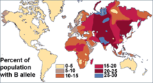 Multicolored world map