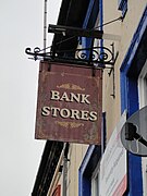 Hanging sign for the 'Bank Stores' public house - geograph.org.uk - 5279204.jpg