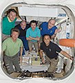 Expedition 31 posing inside of Dragon on 29 May 2012.