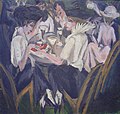 In de cafetuin door Ernst Ludwig Kirchner