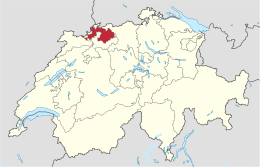 Canton Basilea Campagna – Localizzazione
