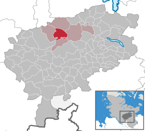Poziția Latendorf pe harta districtului Segeberg