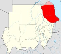 Location in Sudan.