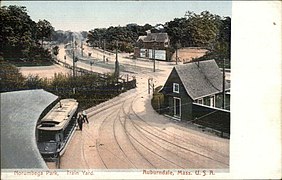 Norumbega Park streetcar terminal postcard.jpg