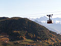 C Rittner Seilbahn, Bozen nach Oberbozen, im Hintergrund Rosengarten