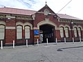 The heritage station building to Platform 1 prior to the elevated station being built, October 2019