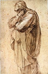 Michel-Ange, Étude d'une femme en deuil 1500–1505.