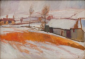 Fritz Syberg : Overkærby Bakke. Vinter (1917)