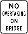 No overtaking on bridge