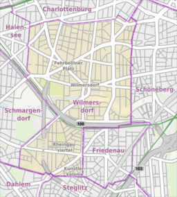 Karta över Wilmersdorf
