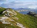 Central Bodø from the mountain Pollfjellet Indre by fra Pollfjellet