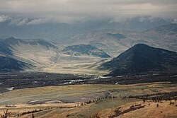 Sungai Bukhtarma di Kazakhstan Timur