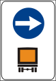 Mandatory direction for vehicle carrying dangerous goods