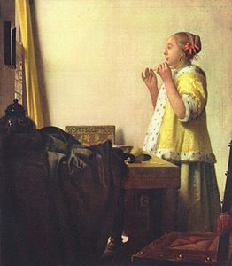 Vermeer : La Dame au collier de perles.