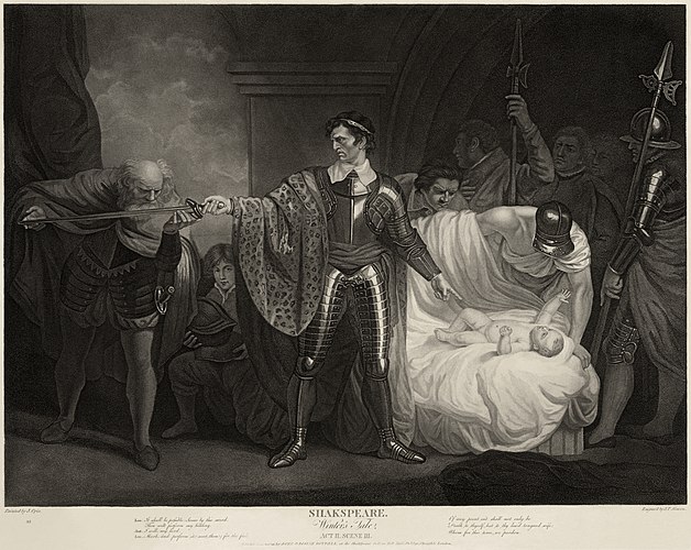 Сцена из II действия пьесы Шекспира «Зимняя сказка». Иллюстрация Джона Опи (1793 год)