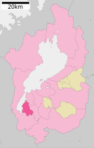 Poziția localității Kusatsu