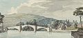 Le pont de Llanrwst sur une aquarelle du XVIIIe siècle.