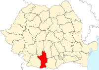 Administrativna karta s naznakom županije Olt