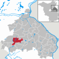 Locator map within Märkisch-Oderland and Brandenburg