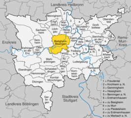 Kaart van Bietigheim-Bissingen