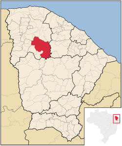 Localização de Santa Quitéria no Ceará