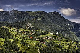 Localidad de Cerkno en la región de Goriška.