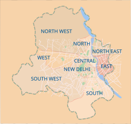 Distretto di Delhi Nord Ovest – Mappa