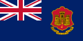 State Ensign de Gibraltar. Pabellón gubernamental de Gibraltar.