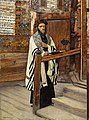Kaufmann, Rabino leyendo en el templo israelita, c. 1915.
