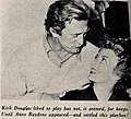Kirk Douglas and Anne Buydens, 1954