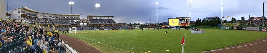 New Mexico United players warming up before a match at Isotopes Park.jpg