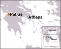 Location on the map of Greece