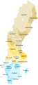 Swedens 25 historical provinces, or landskap