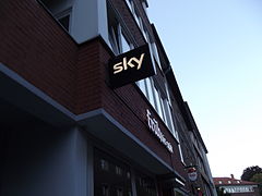 Typical sign advertising that this pub offers Sky TV.jpg