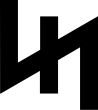 Horizontally aligned Wolfsangel, used by the 2nd SS Panzer Division[28]