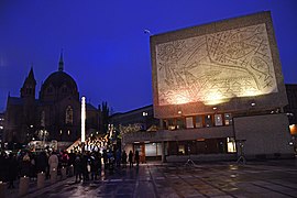 Korkonsert og appeller i regi av Støtteaksjon for å bevare Y-blokken, 17.11.2019. Foto: Helge Høifødt