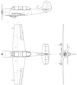 三面図(Yak-18)