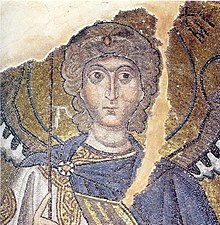 Archanjel Michal, mozaika v Monastieri Nea Moni