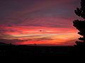 Coucher de soleil sur les monts du Lyonnais