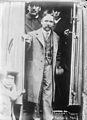 Francisco I. Madero, former Mexican president, arriving to Pachuca by train, 1911