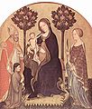 Fabriano: Madonna com São Nicolau, Santa Catarina e o doador