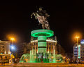 Statue of the Macedonian king Alexander the Great in Skopje