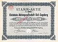 Kleinbahn-Aktiengesellschaft Kiel-Segeberg Stammaktie von 1911