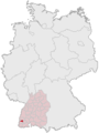 Localization of Freiburg in Germany
