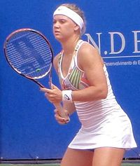 Laura Pigossi durante o ITF São Paulo em 2014