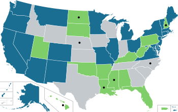 Map of cannabis laws in the US