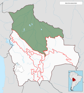 Ubicación de la región en Bolivia