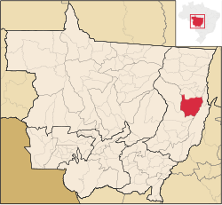 Location of Ribeirão Cascalheira in Mato Grosso.