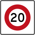 (R1-8.1) 20 km/h speed limit