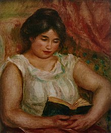 Gabrielle lisant, 1906.